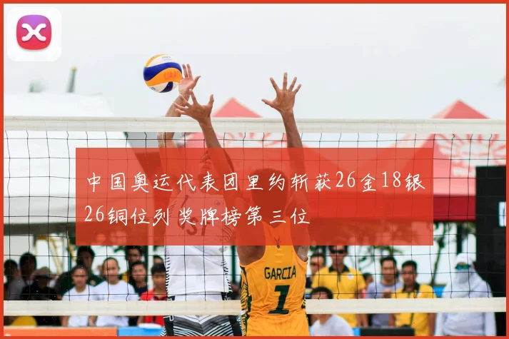 中国奥运代表团里约斩获26金18银26铜位列奖牌榜第三位